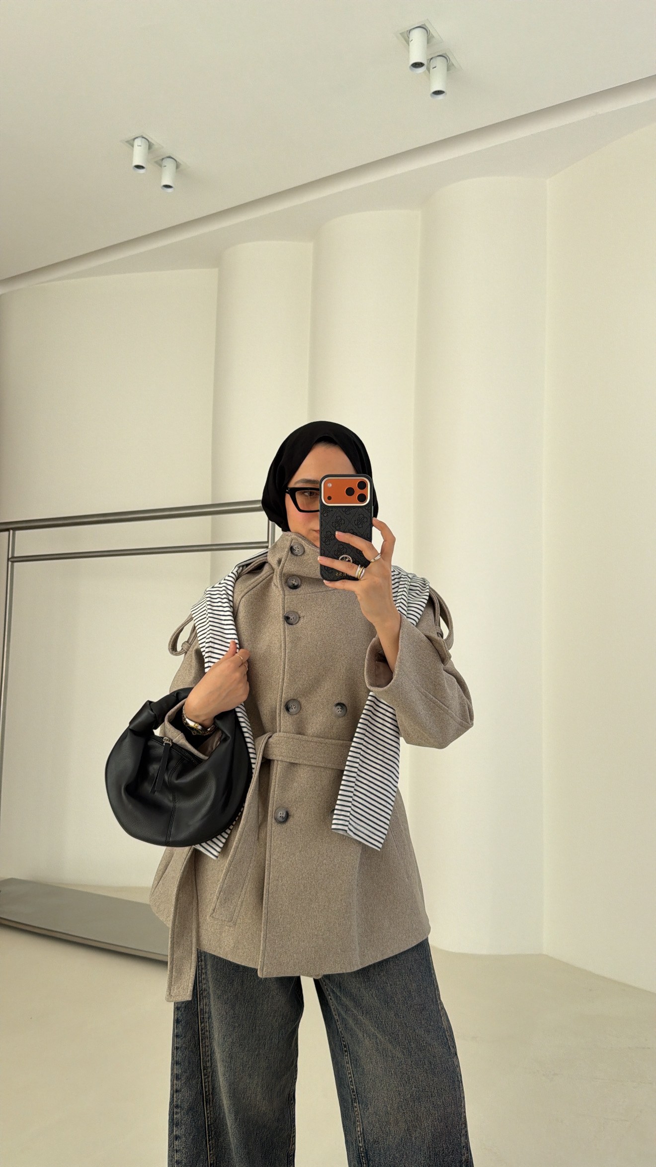 Premium Dik Yaka Kaban Vizon
