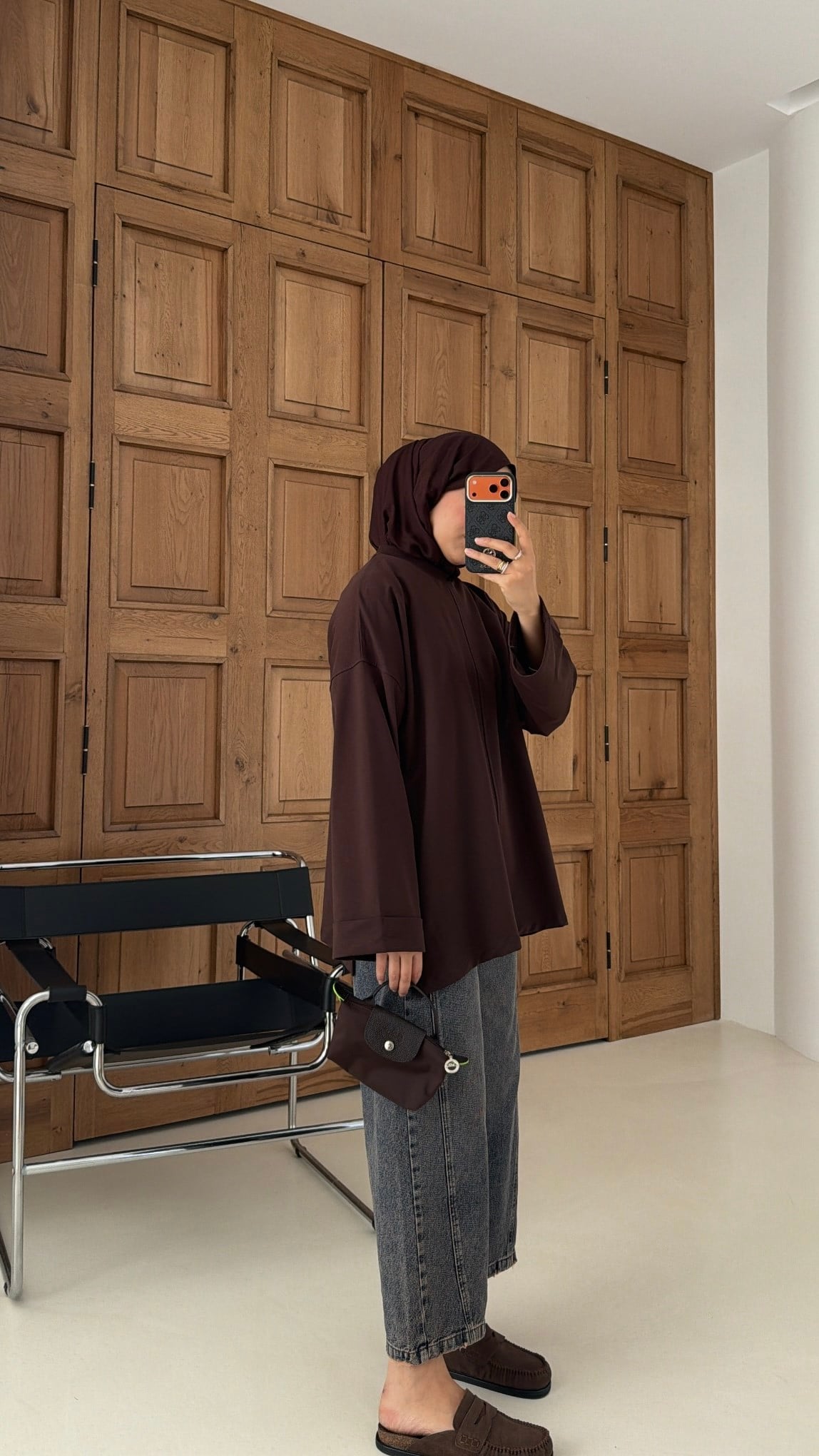 Premium Oversize Basic  Sweat Kahve