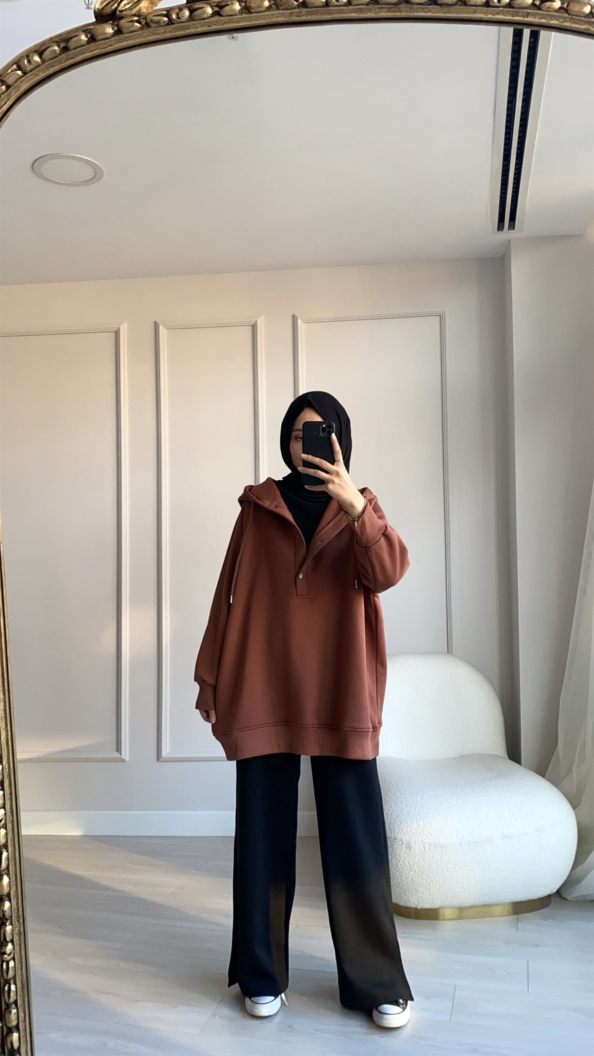 Çıt Çıt Detaylı Sweatshirt 