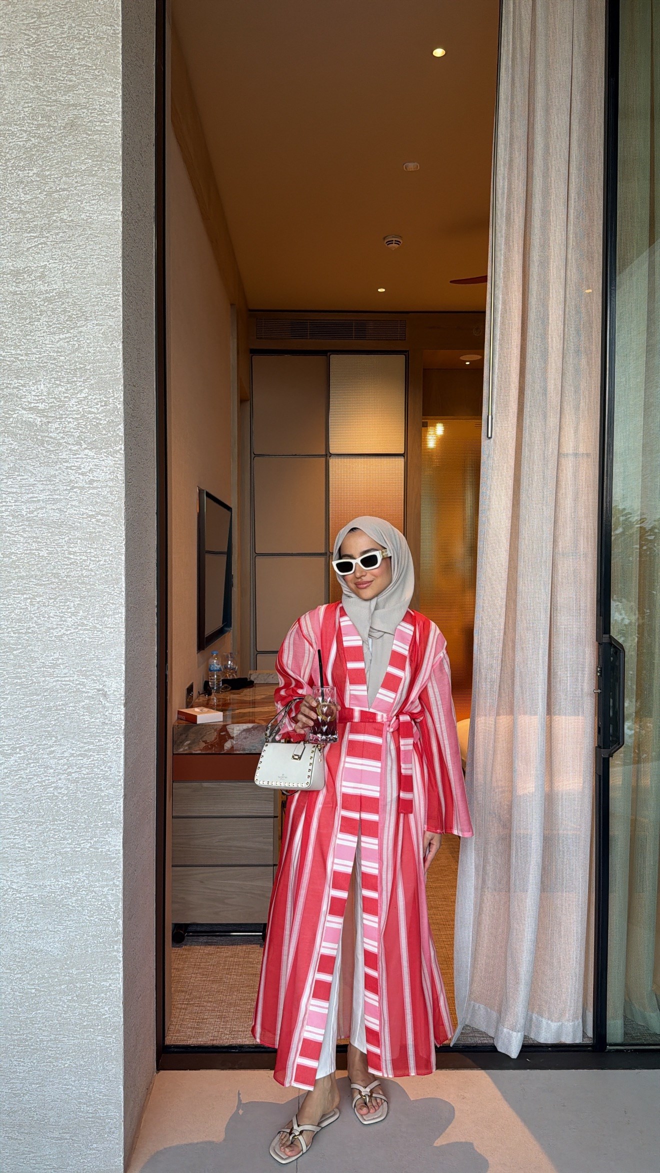 Çizgili Sunset Kimono