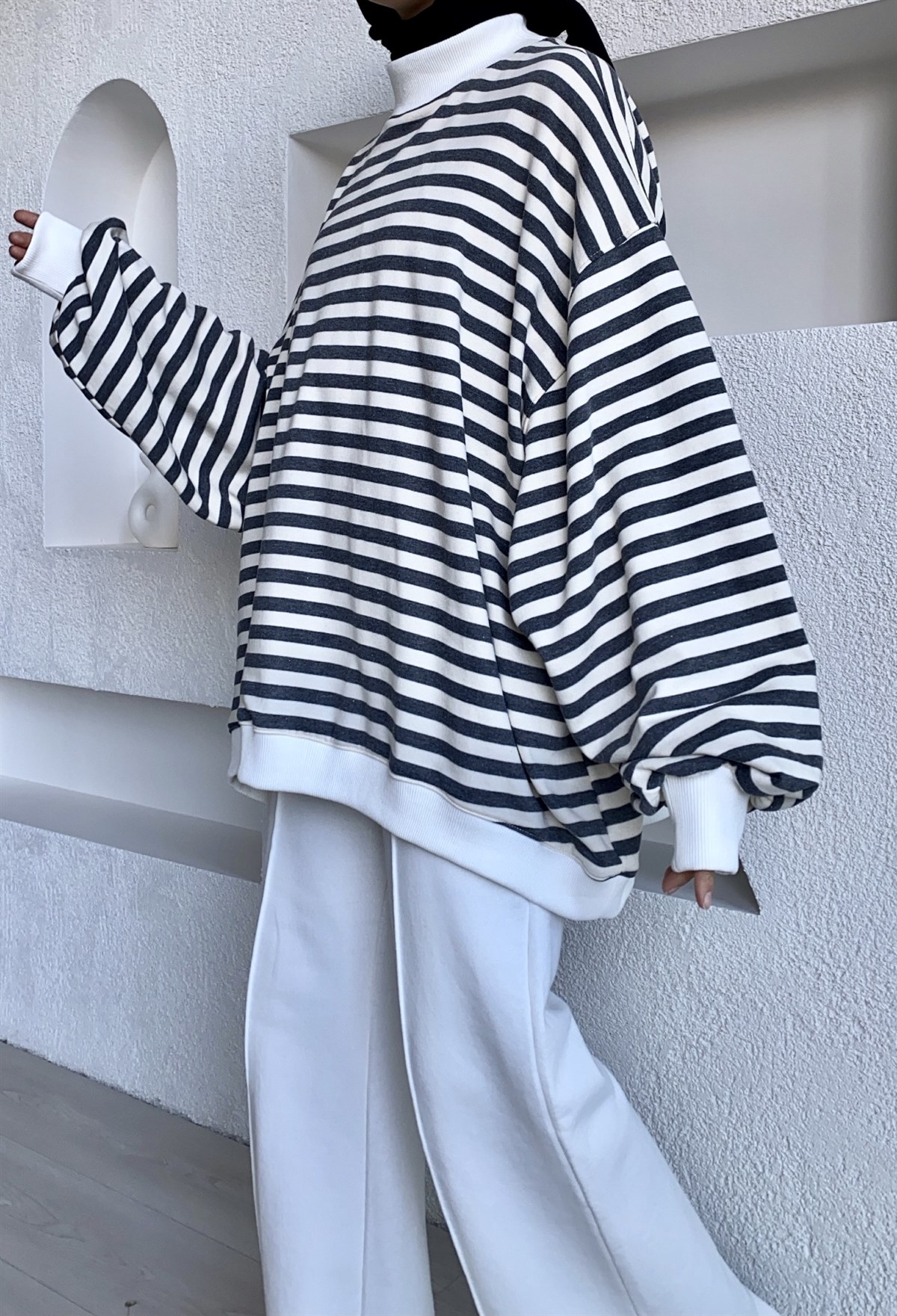 Çizgili Sweatshirt 