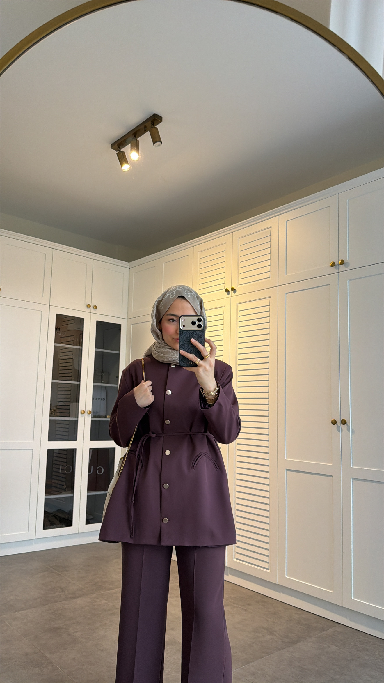 Düğme Detaylı Pantolon Takım Burgonya 