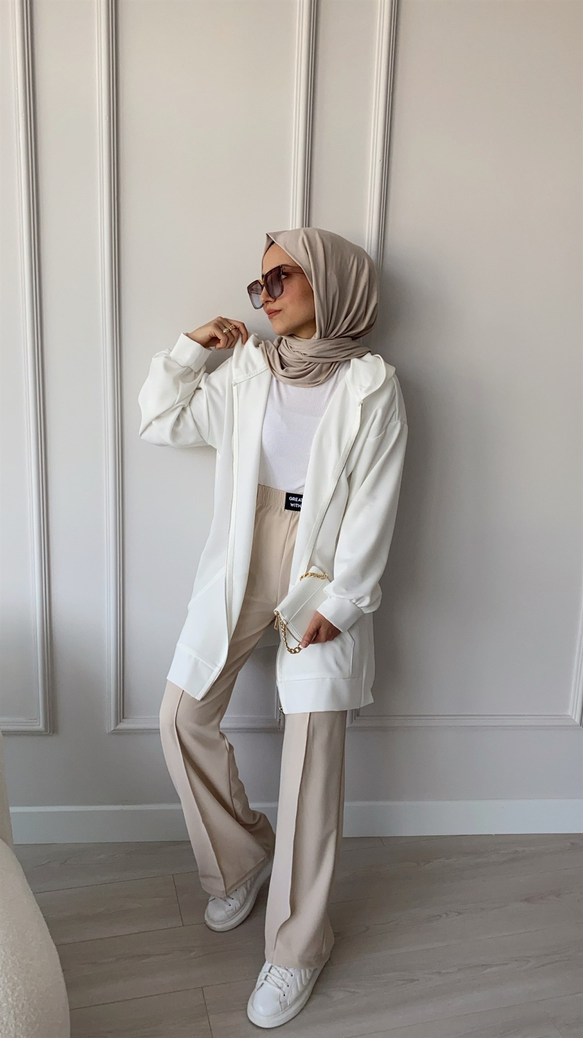 Fermuarlı Uzun Hırka