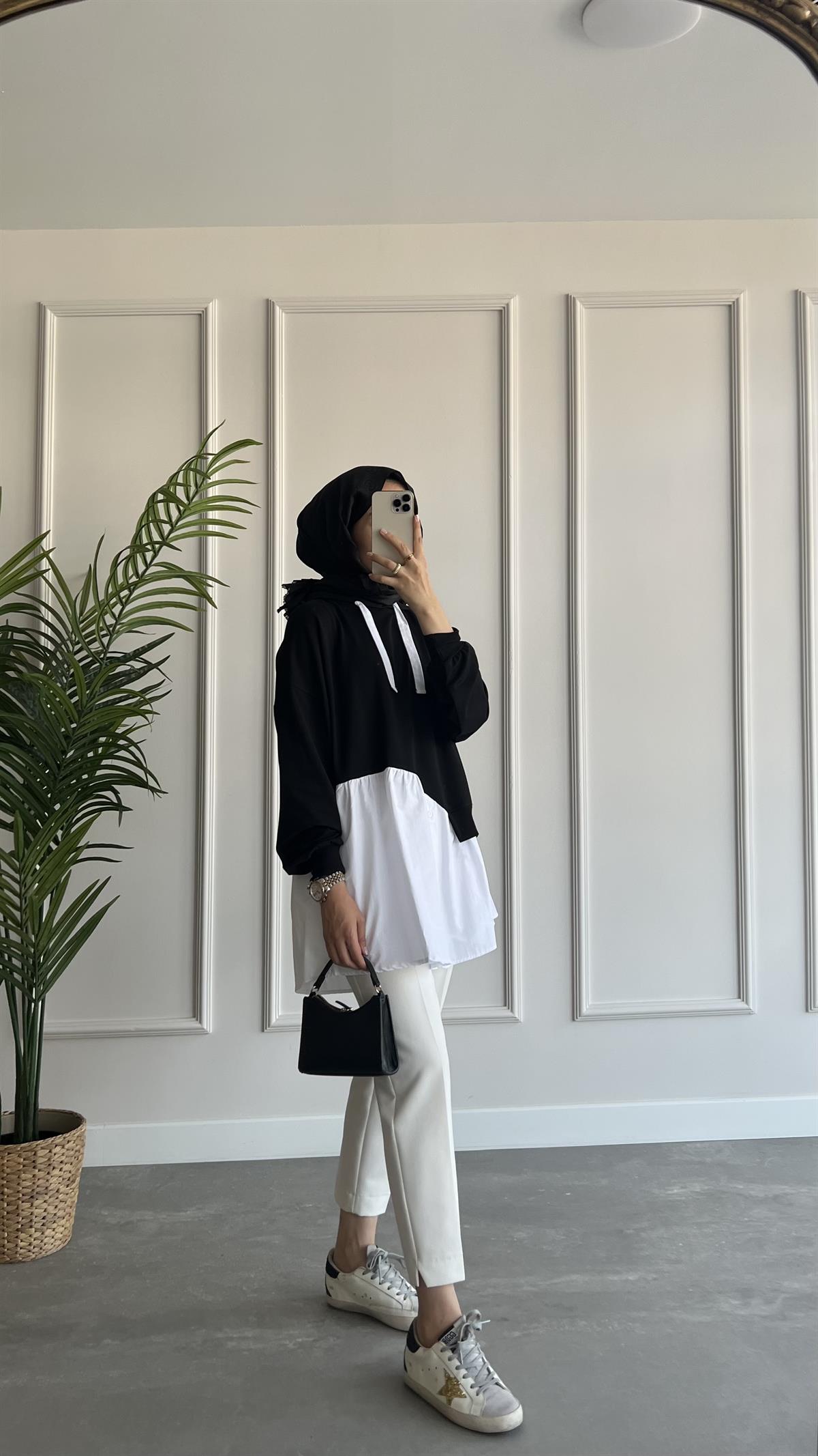 Gömlek Detaylı Sweatshirt