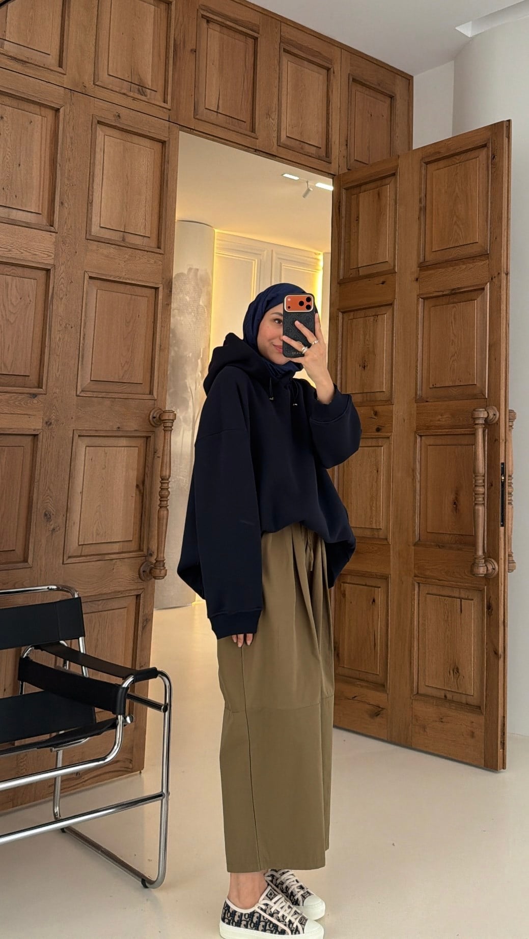 Kapüşonlu Oversize Sweat lacivert