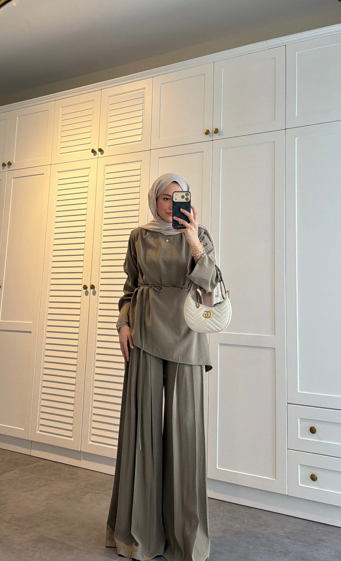 Luna Bağcıklı Takım Olive