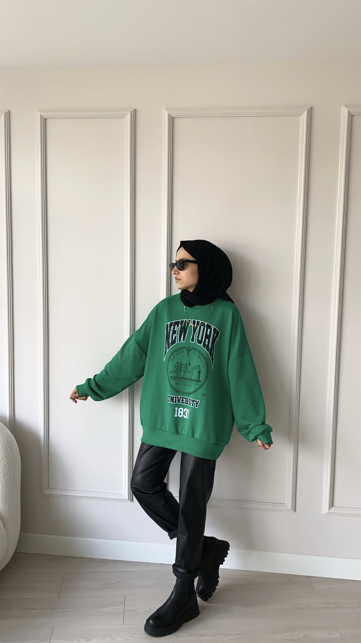 New York Yeşil Sweatshirt
