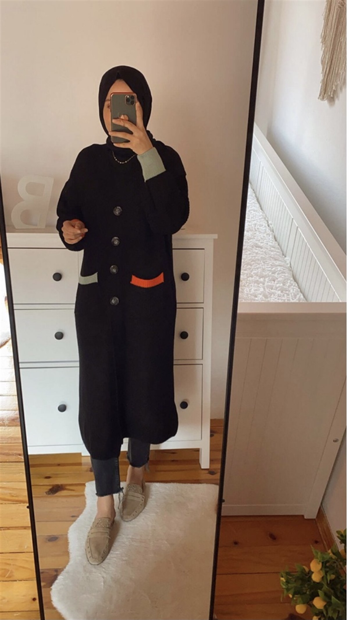 Oversize Cepli Hırka