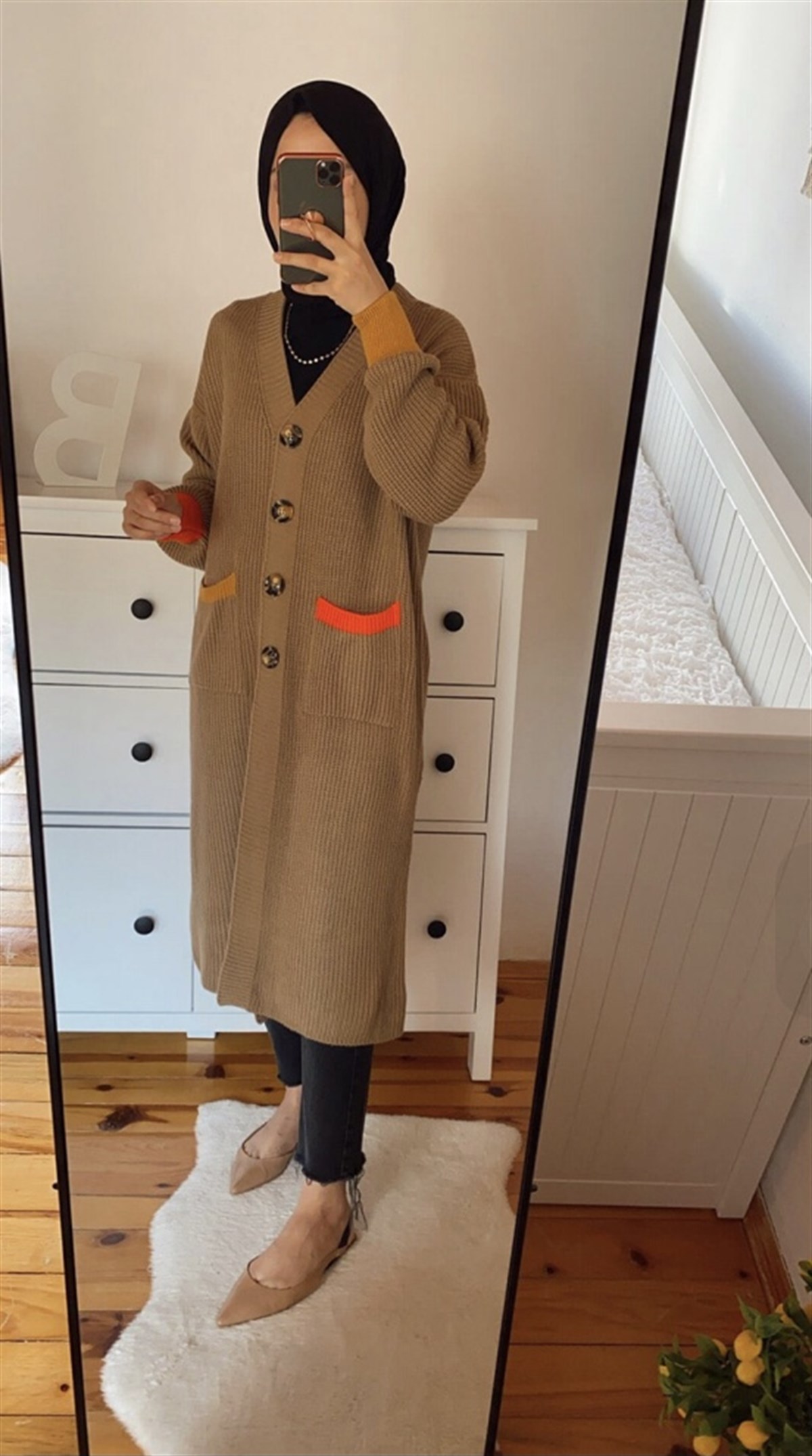 Oversize Cepli Hırka