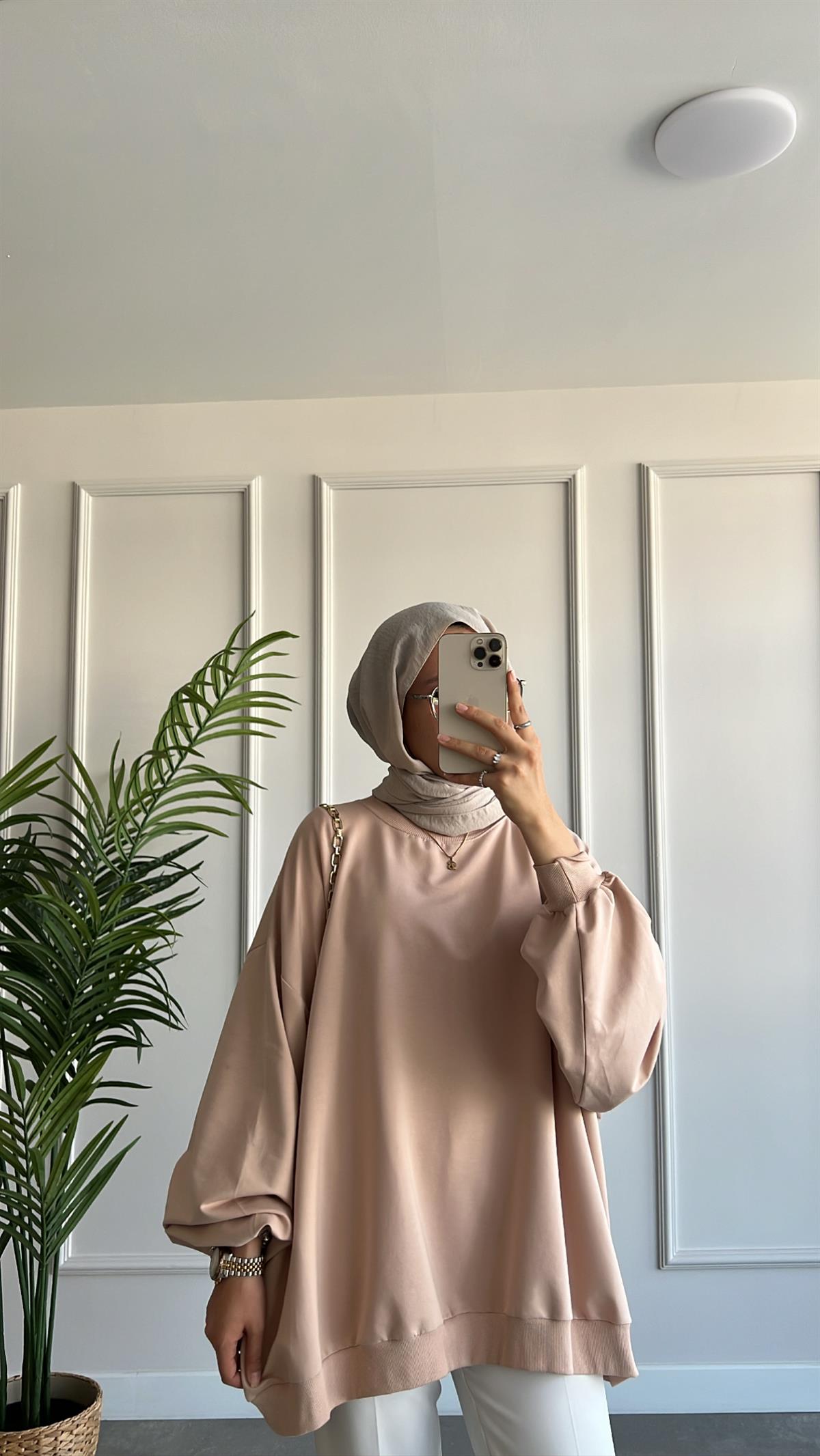 Oversize İki İplik Sweatshirt