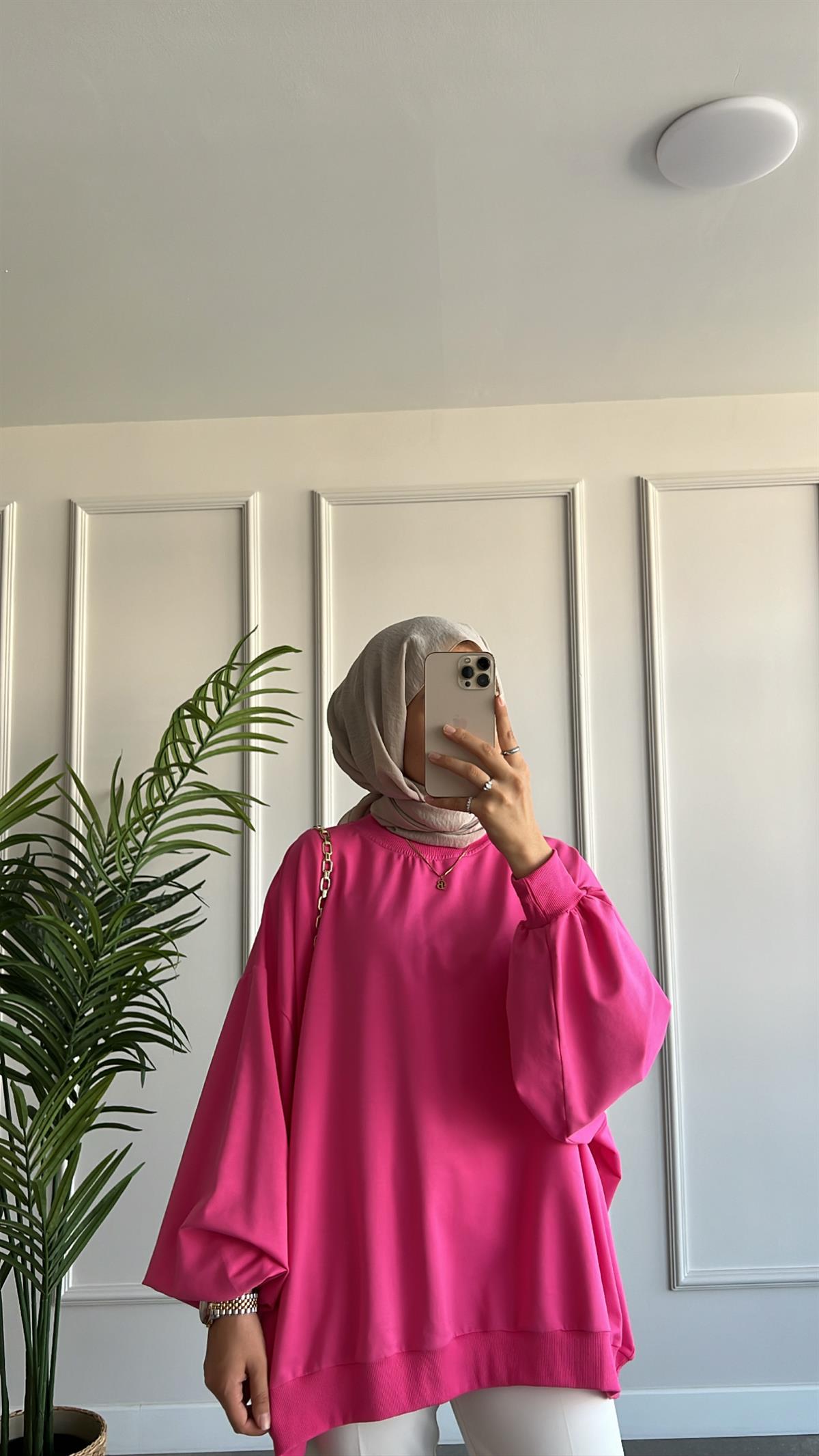 Oversize İki İplik Sweatshirt