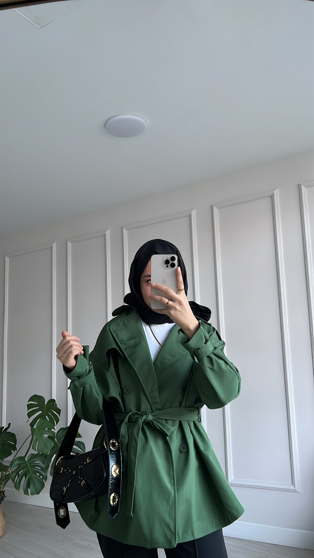 Oversize Kısa Trençkot