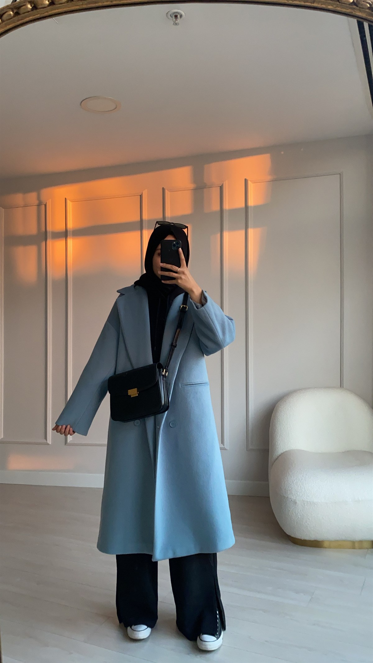 Oversize Mavi Kaban