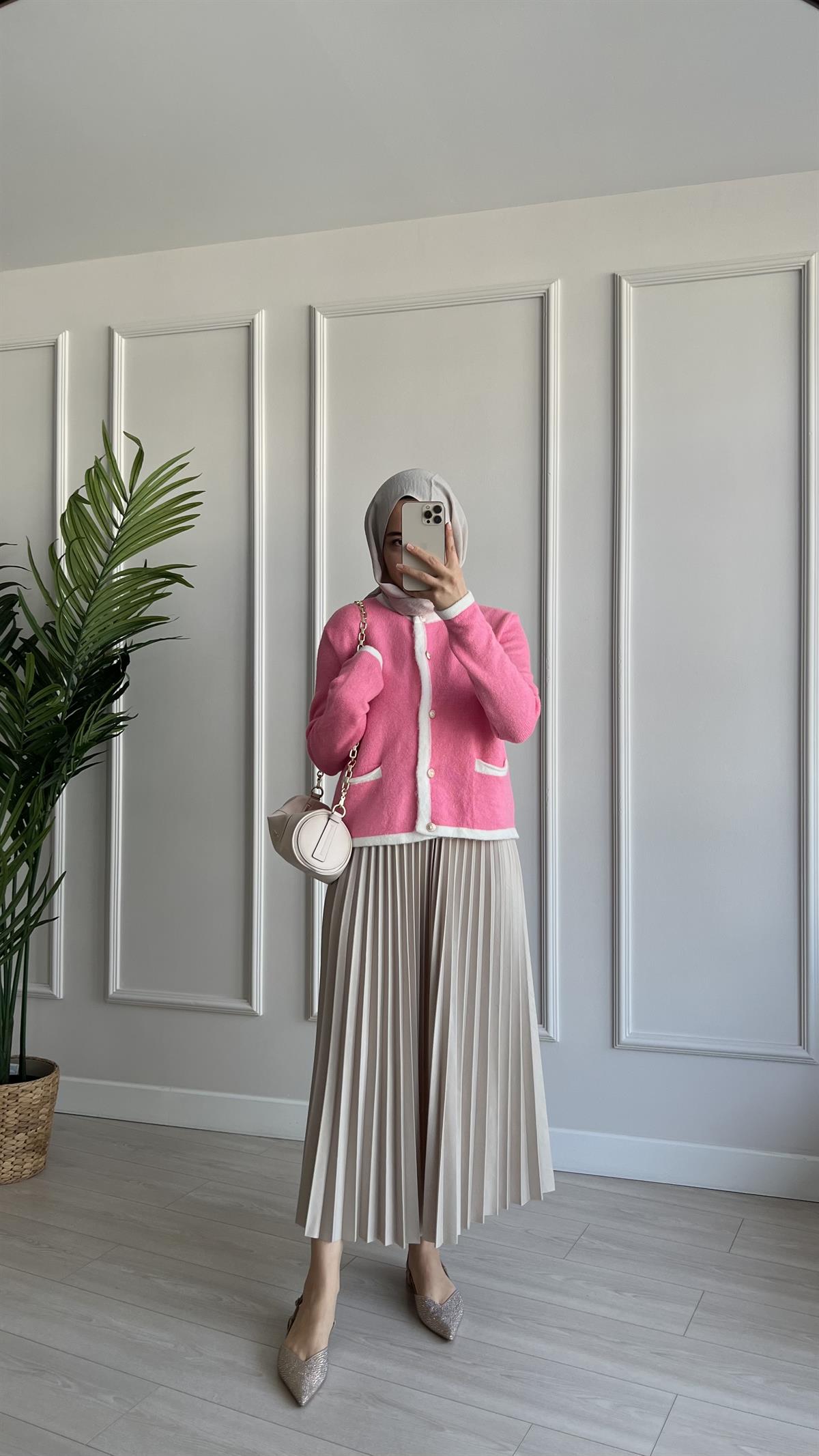 Pembe Triko Hırka 
