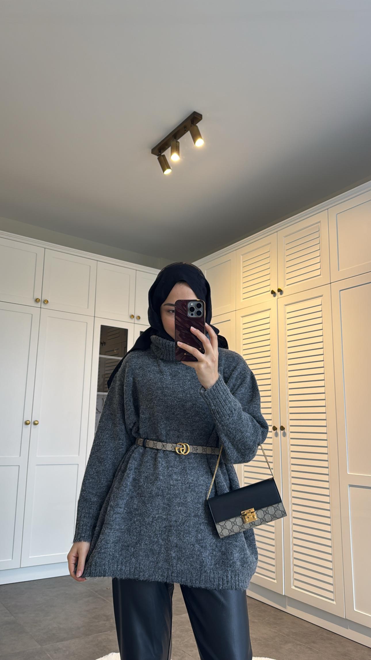 Pinterest Oversize Kazak Antrasit
