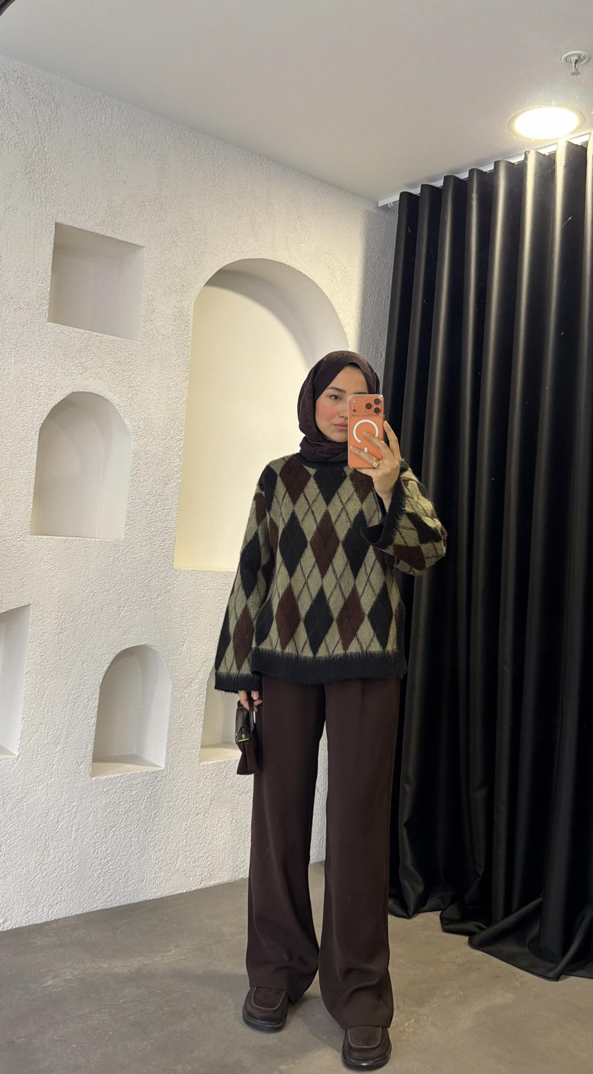 Premium Palazzo Pantolon Kahve