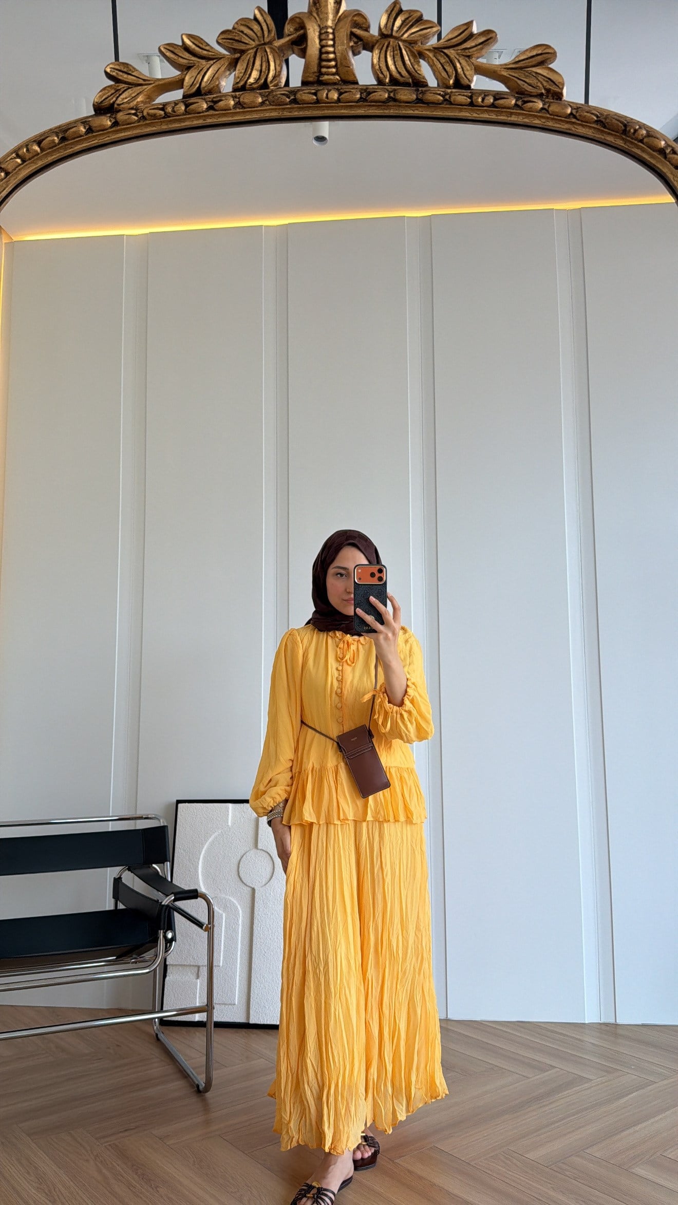 Premium Şifon Takım Butter Yellow