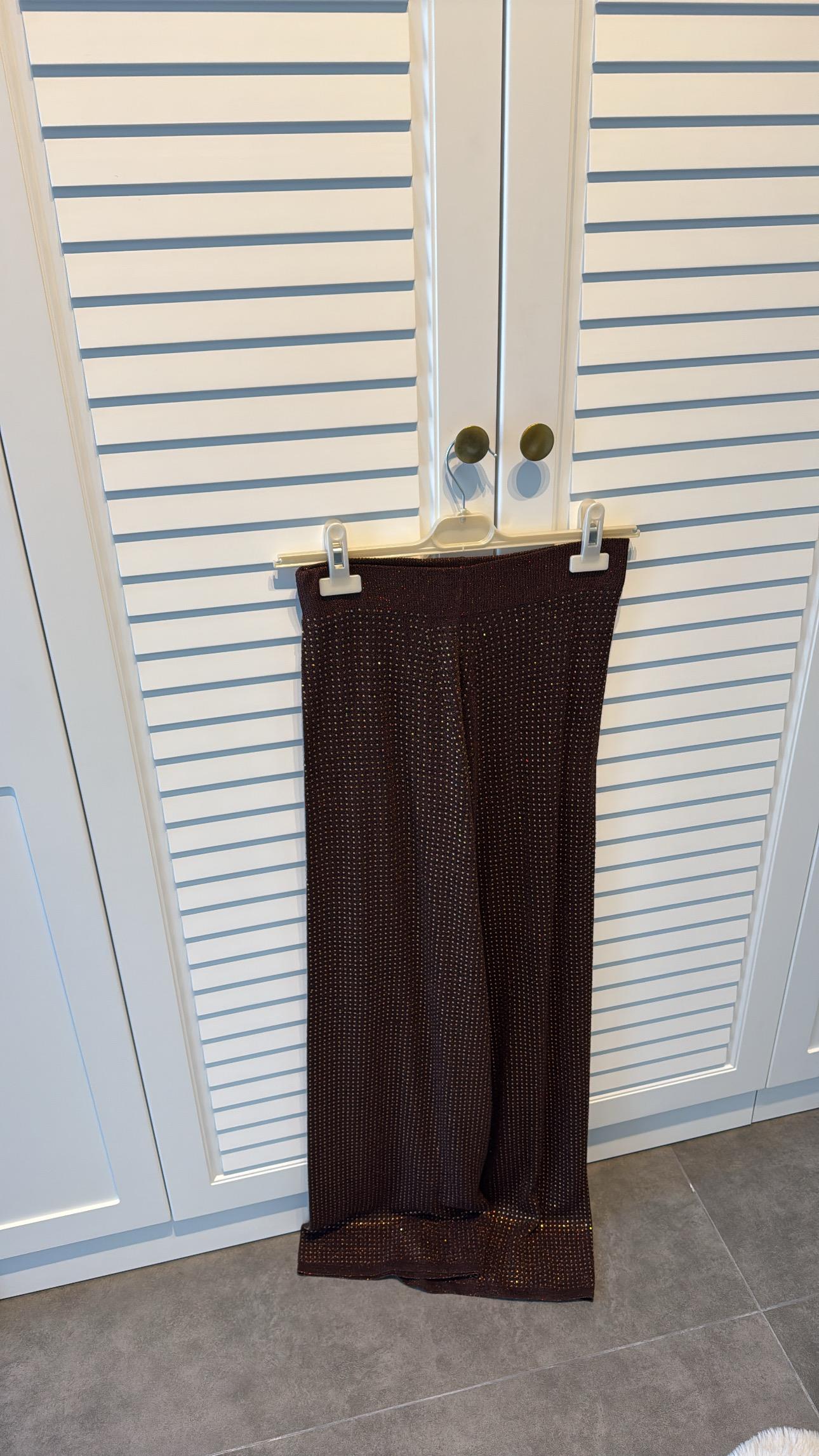 Premium Taşlı Pantolon Kahve