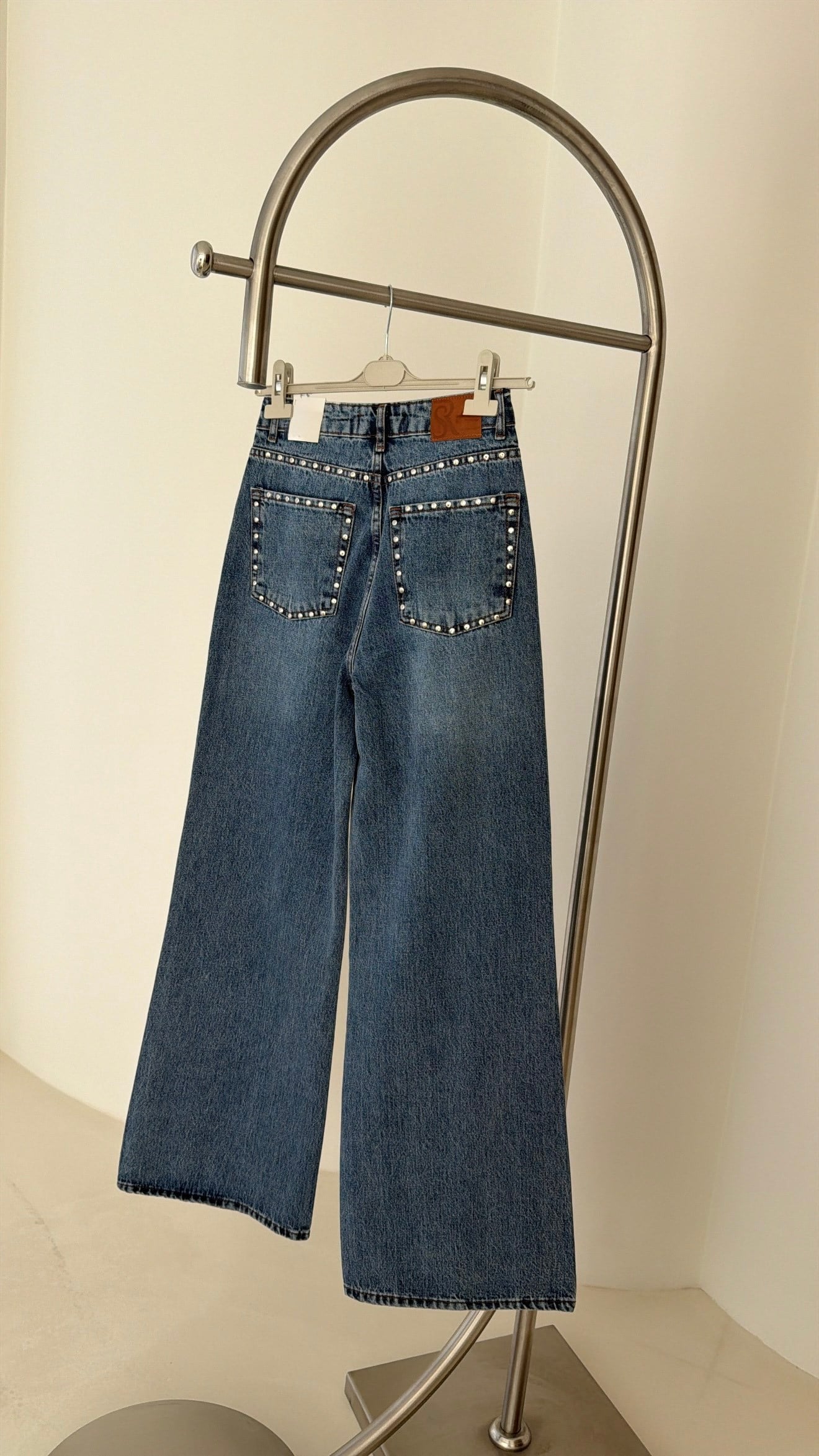 Premium Zımba Tasarım Taşlı Jean