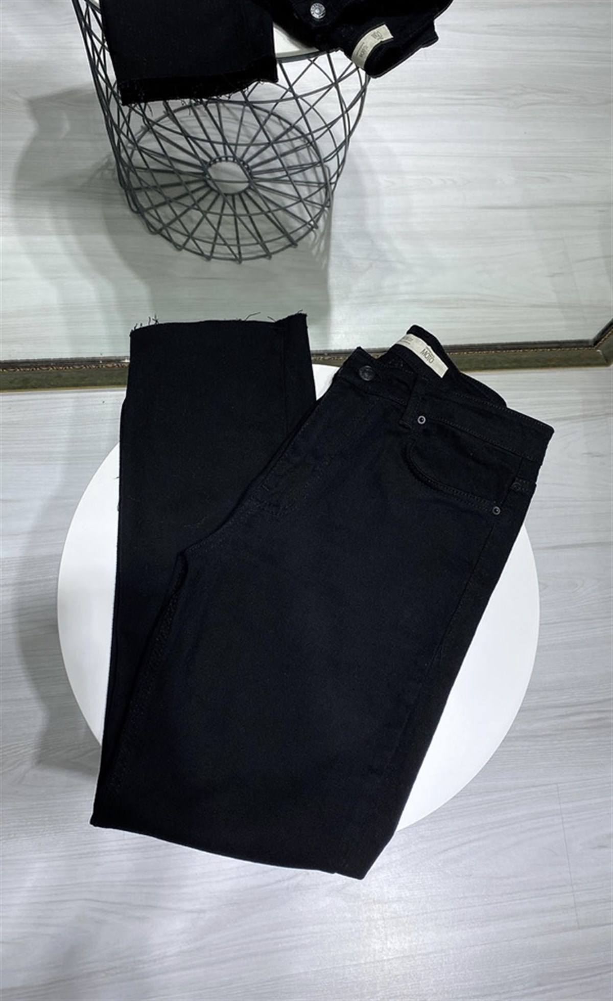 Siyah Mom Fit Jean