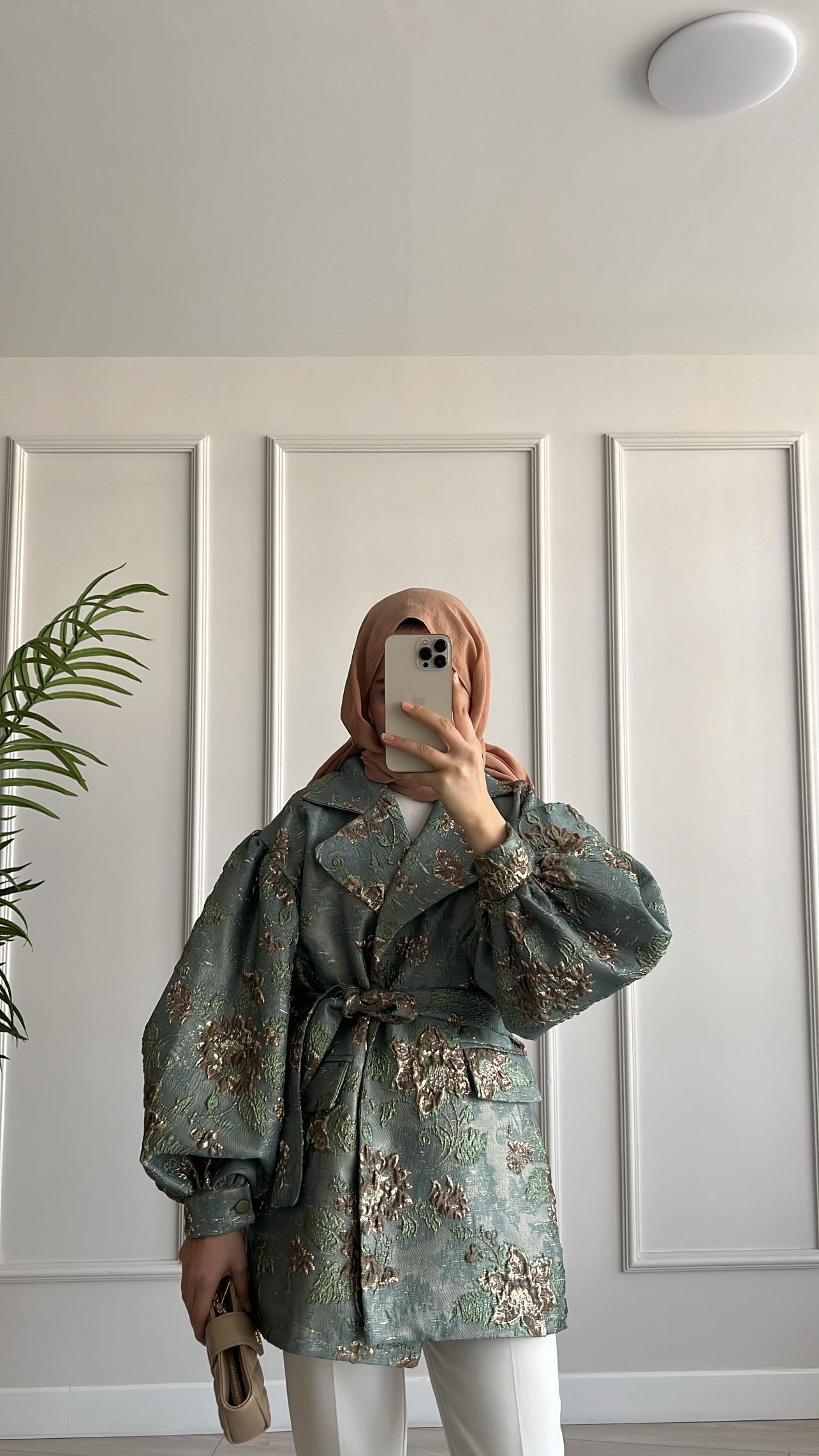 VİCTORİA JAKARLI CEKET - MİNT YEŞİLİ