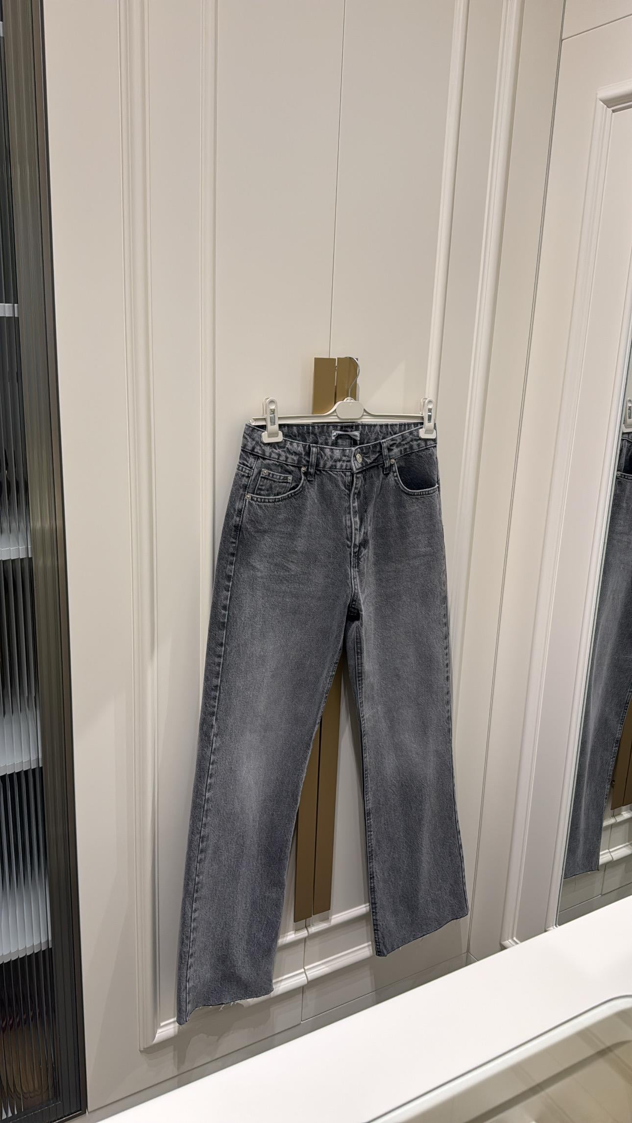 ZR Model Kesik Paça Jean Gri