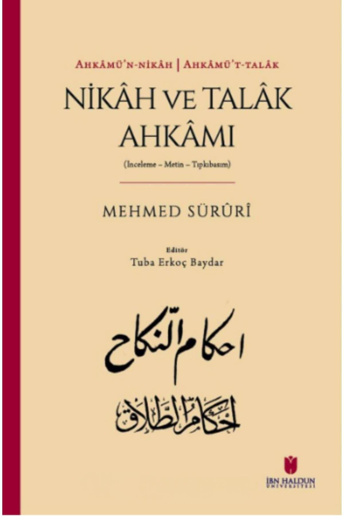 Ahkamü'n-nikah Ahkamü't-talak Nikah ve Talak Ahkamıİbn Haldun ÜniversitesiMuhtelif Ürünler