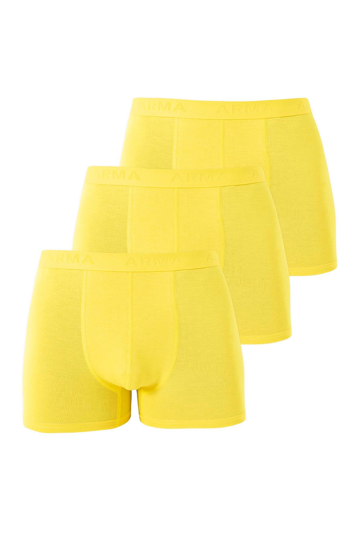 Erkek Sarı Bambu Boxer 3'lü Paket