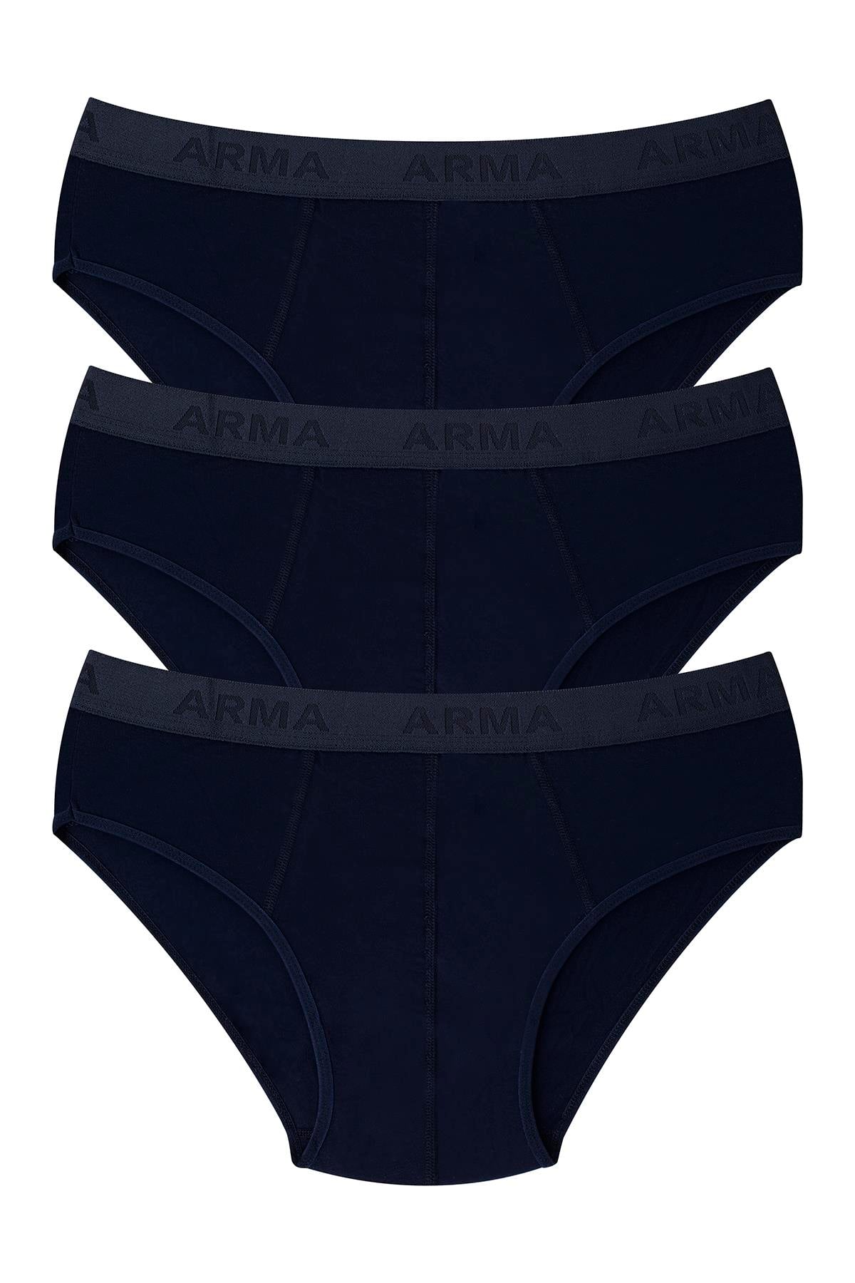 Erkek Bambu Slip Külot Düz Lacivert 3'lü Paket