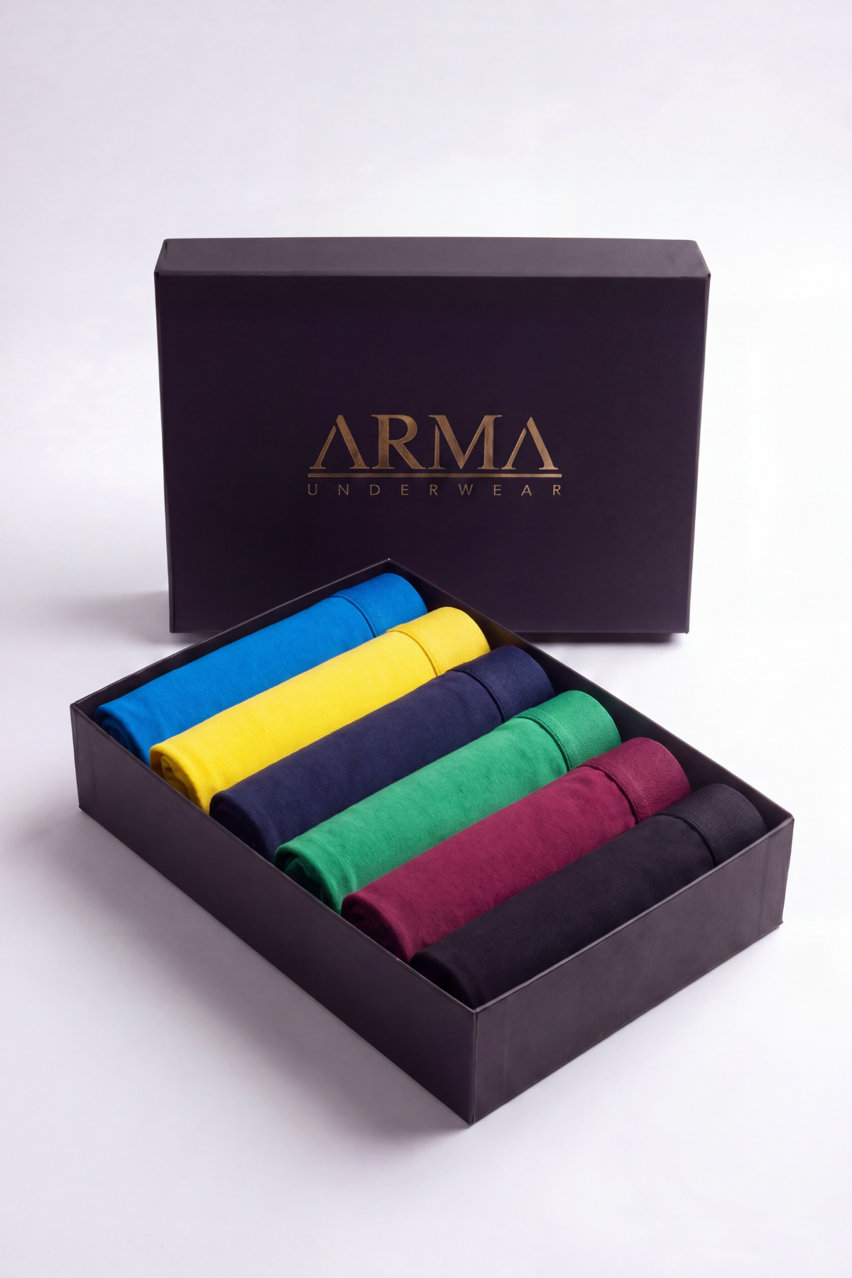 Erkek Premium Bambu Renkli Boxer 6'lı Hediye Kutulu Damat Bohçası ve Çeyiz Seti