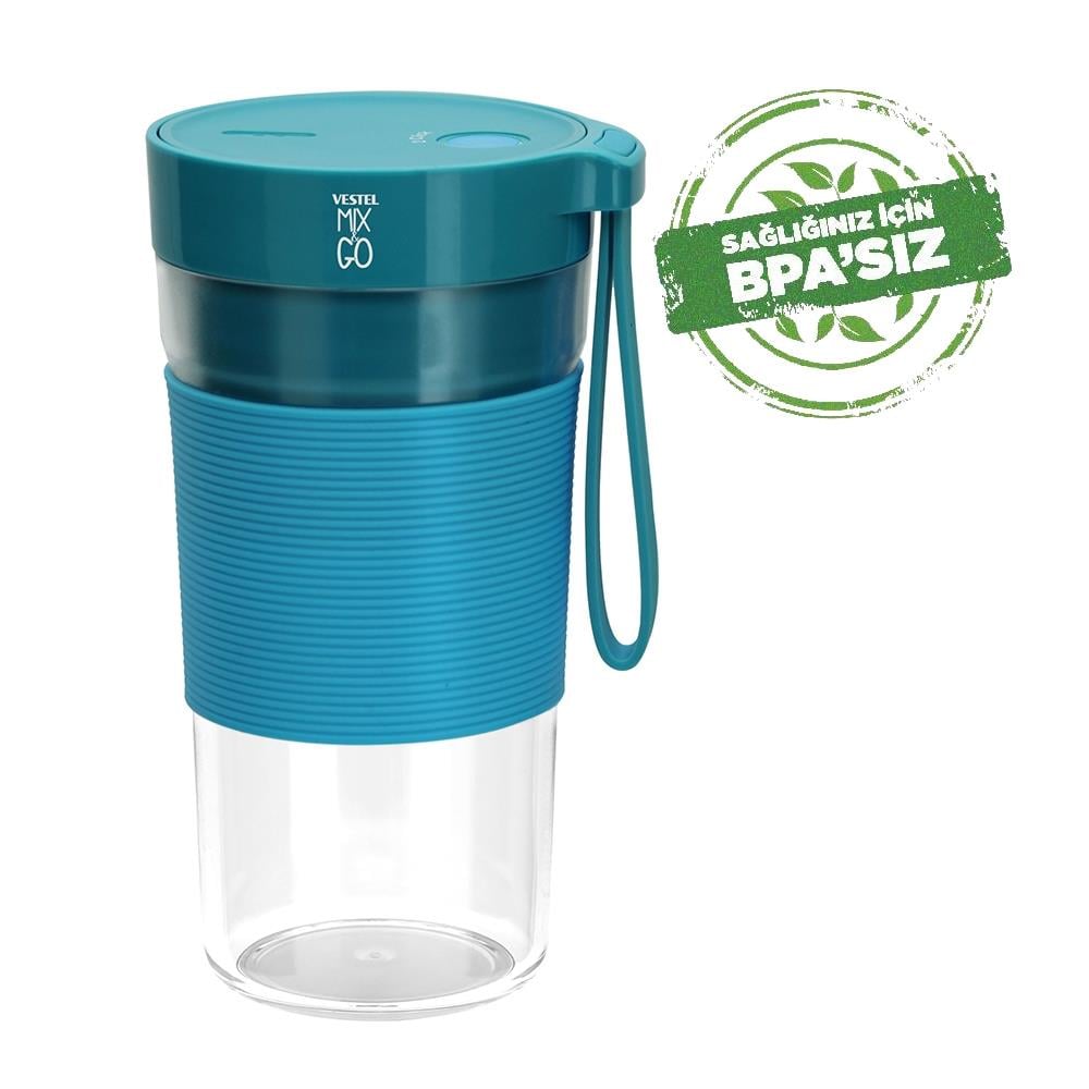 20244315Vestel Mix&Go Şarj Edilebilir Mavi Blender