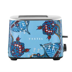 20244895Vestel x Aslı Filinta Retro Düş Mavisi Çini Ekmek Kızartma Makinesi