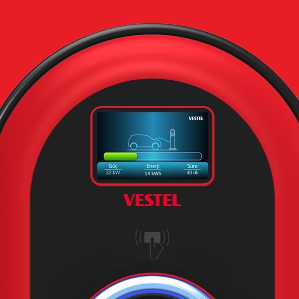 20292744Vestel Elektrikli Araç Şarj İstasyonu EVC04 Smart 22kW Kablolu