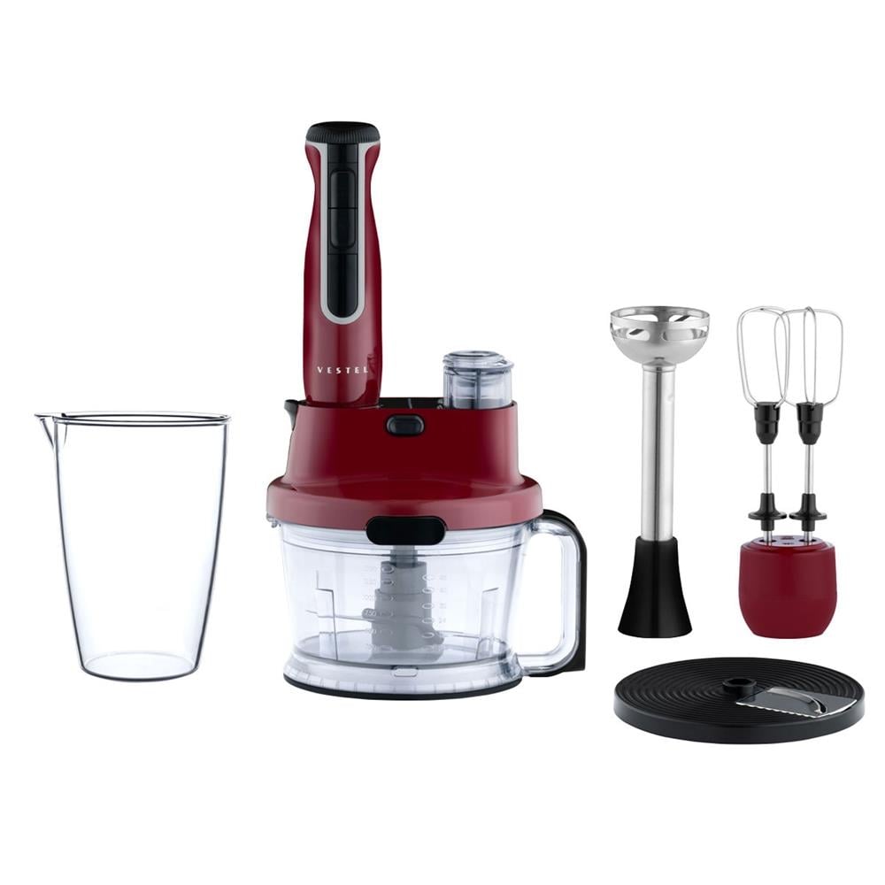 20244572Vestel NANO CUT Retro Bordo Multi Blender Set