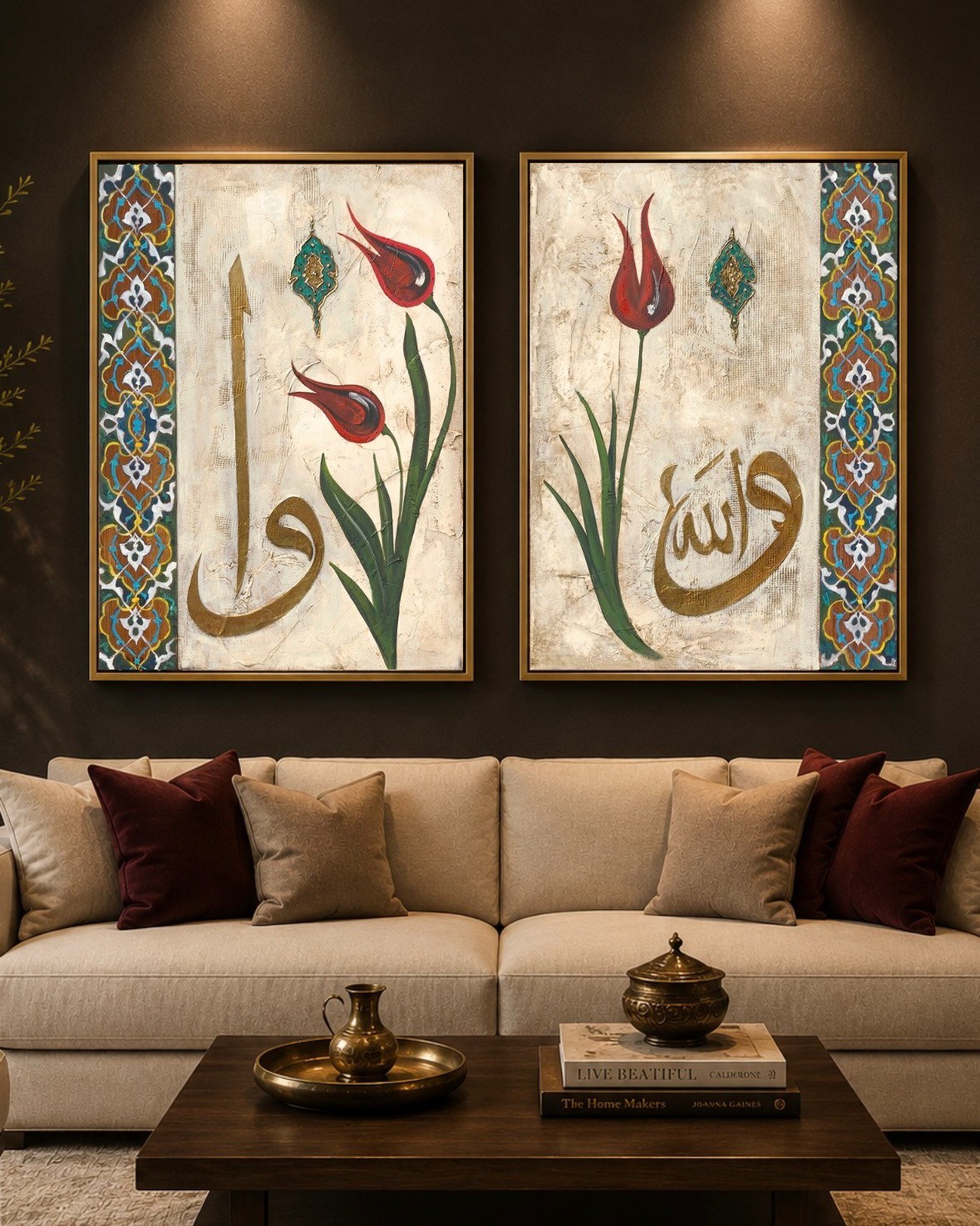 2' Lİ ÇERÇEVELİ KABARTMALI TABLO