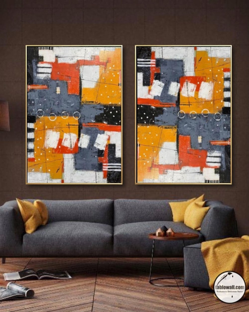 2' Lİ ÇERÇEVELİ YAĞLI BOYA TABLO