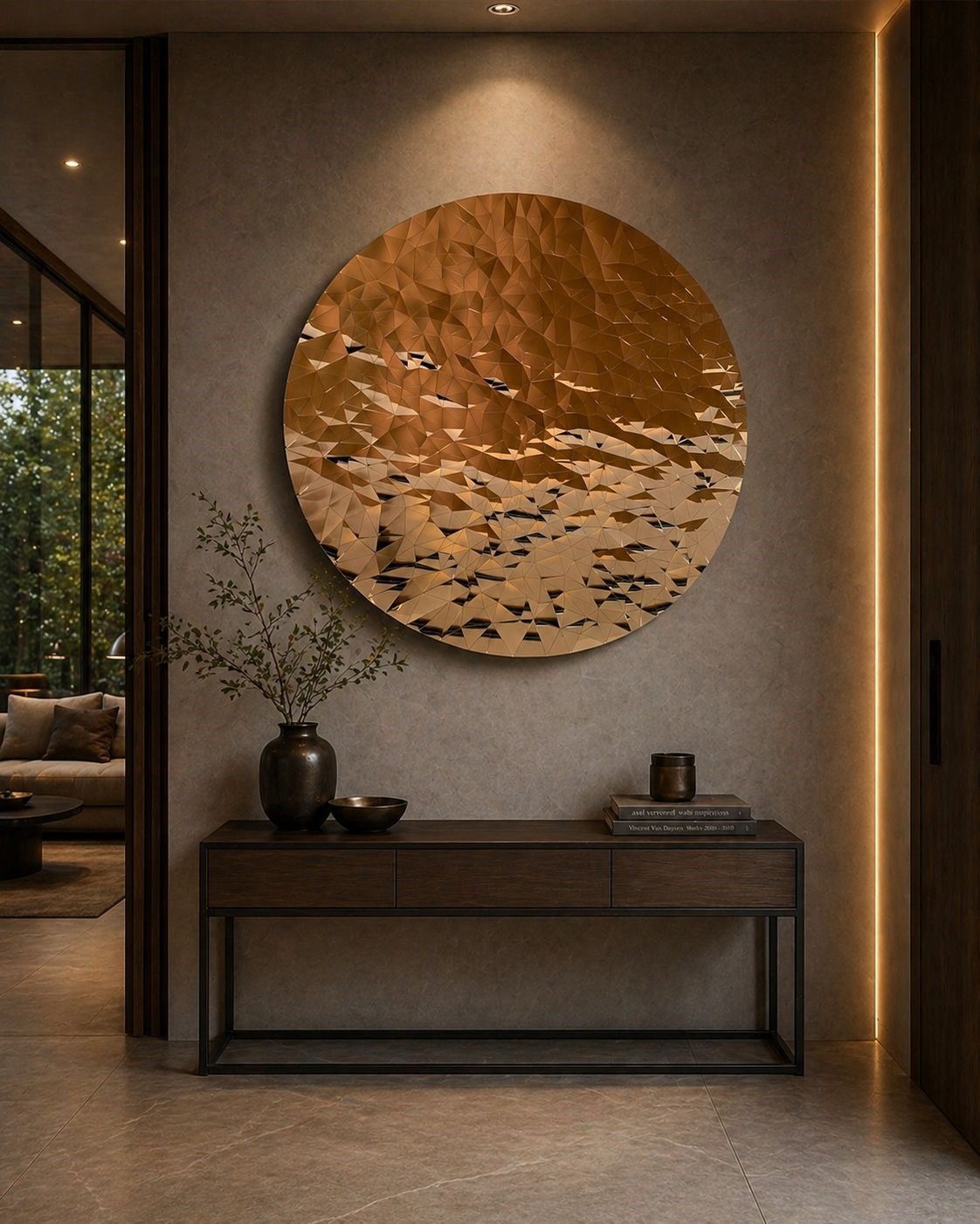 GEOMETRİK METAL DUVAR PANOSU