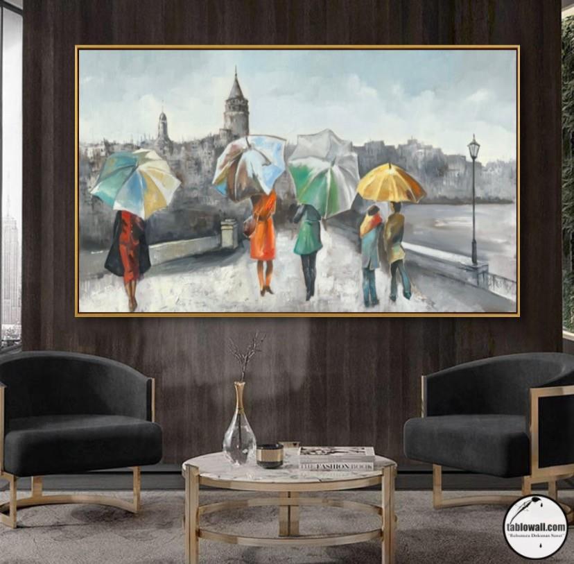 İSTANBUL YAĞLI BOYA DOKULU TABLO