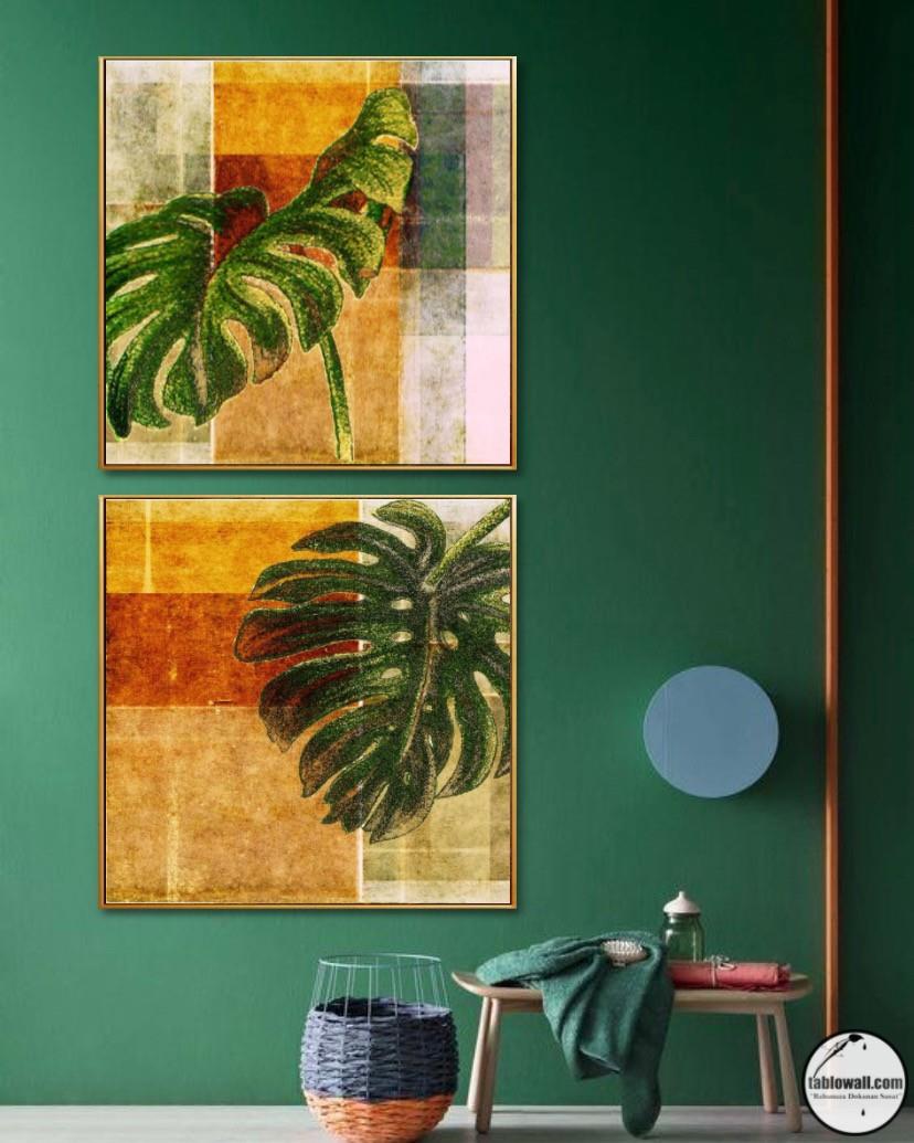 MONSTERA YAĞLI BOYA DOKULU TABLO