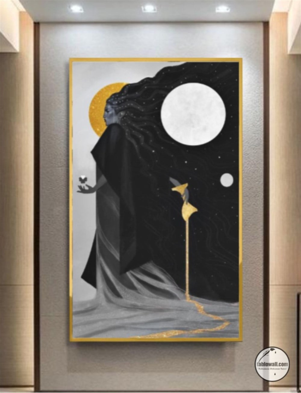MOONLIGHT YAĞLI BOYA DOKULU TABLO