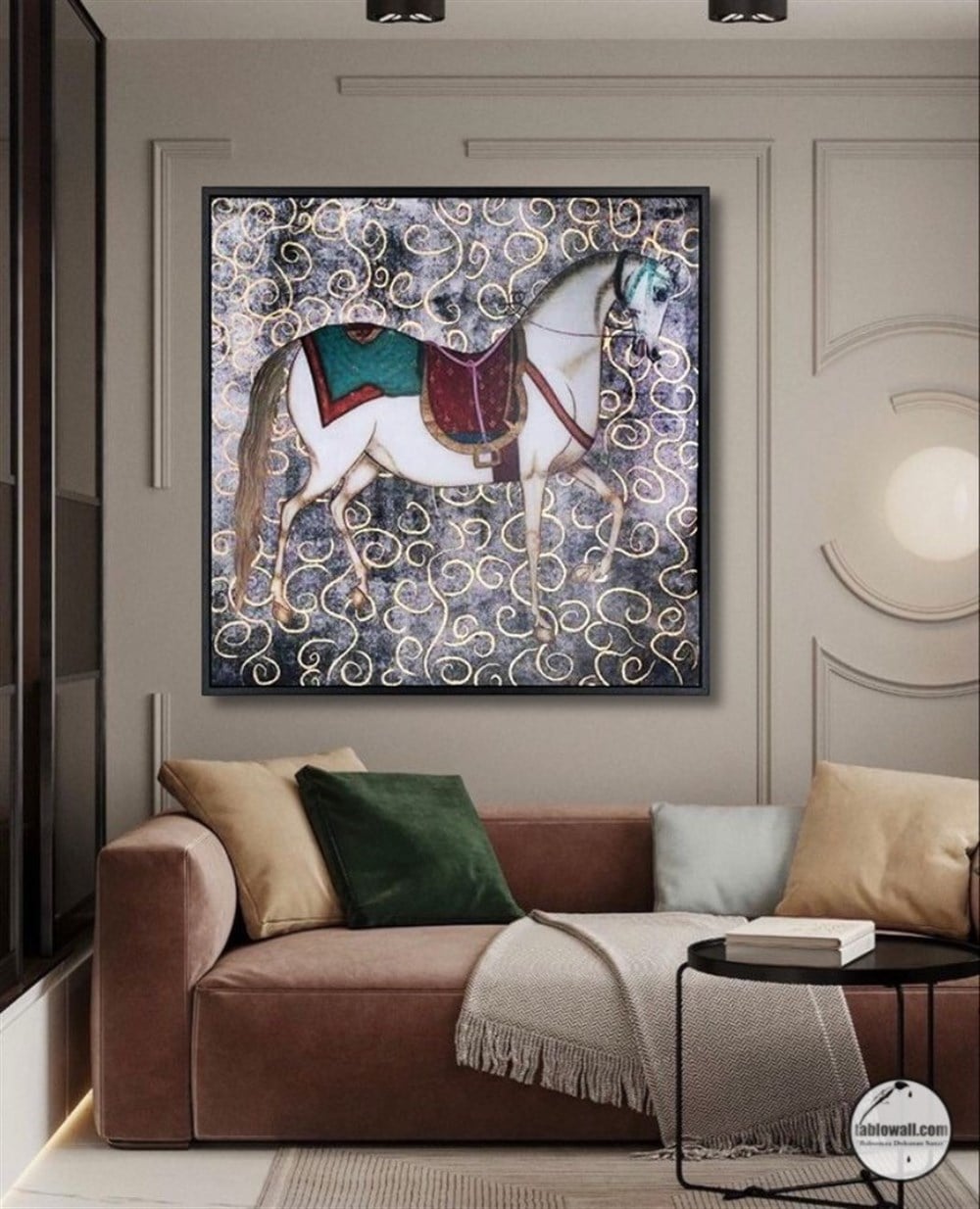 NOBILITY OF HORSE ÇERÇEVELİ CAM BASKI TABLO