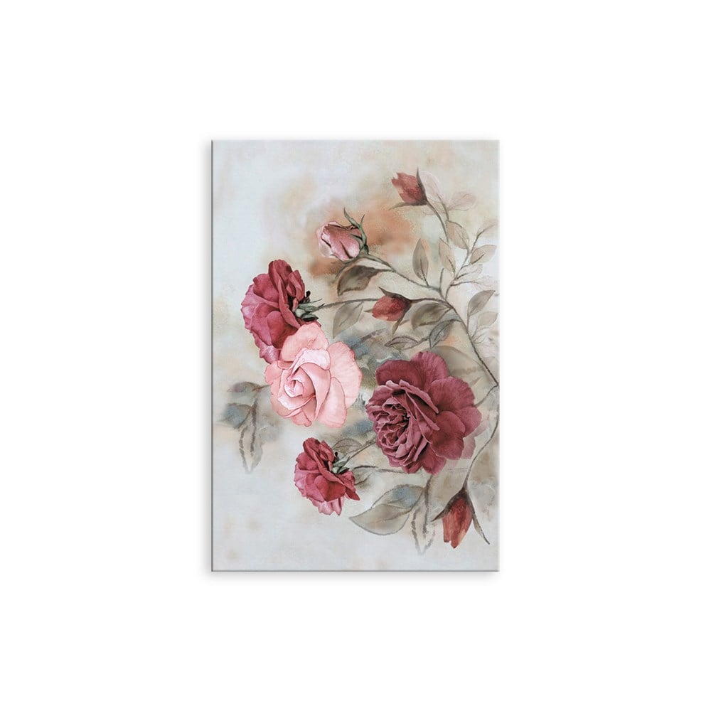 PINK ROSE YAĞLI BOYA DOKULU TABLO