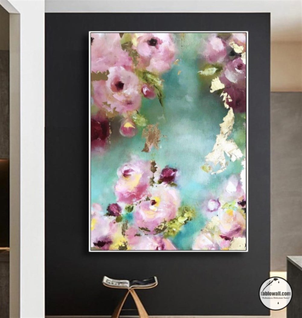 SOFT PINK ROSES YAĞLI BOYA TABLO