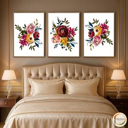 3' LÜ ÇERÇEVELİ YAĞLI BOYA TABLO