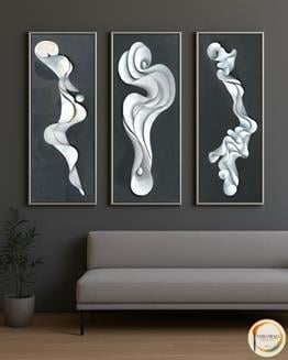 3'LÜ ÇERÇEVELİ KABARTMALI TABLO