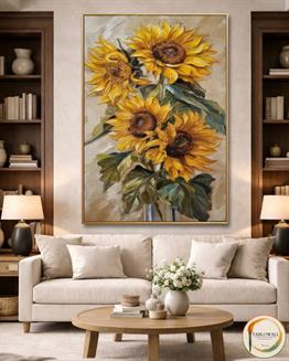 AYÇİÇEĞİ YAĞLI BOYA TABLO