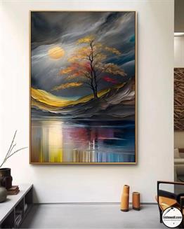 MANZARA YAĞLI BOYA DOKULU TABLO