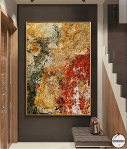 SOYUT YAĞLI BOYA DOKULU TABLO