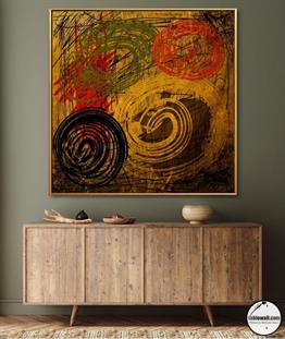 SOYUT YAĞLI BOYA DOKULU TABLO