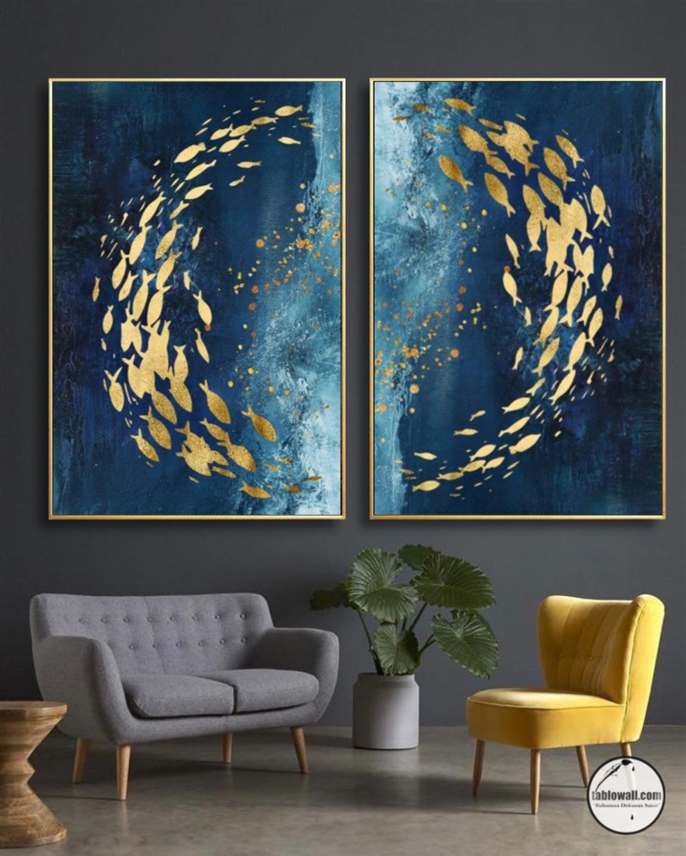 2' Lİ ÇERÇEVELİ YAĞLI BOYA TABLO